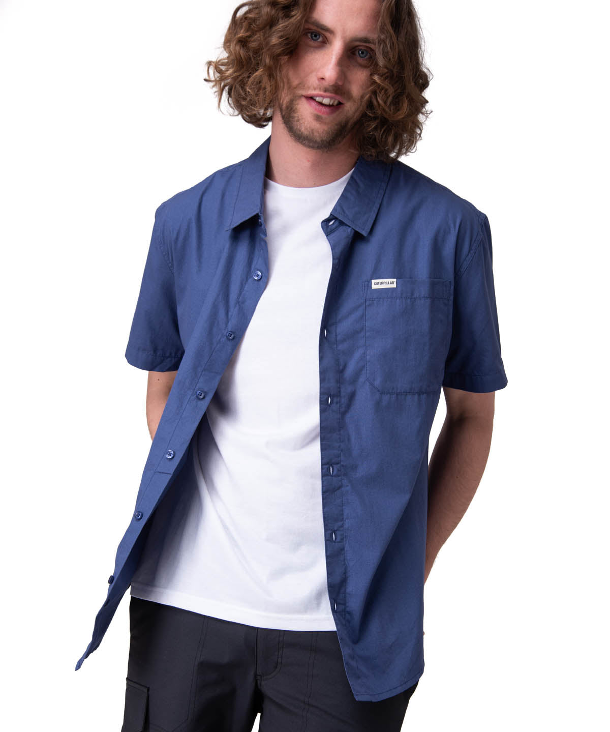 Camisa Manga Corta Hombre Poplin Shirt Ii Azul