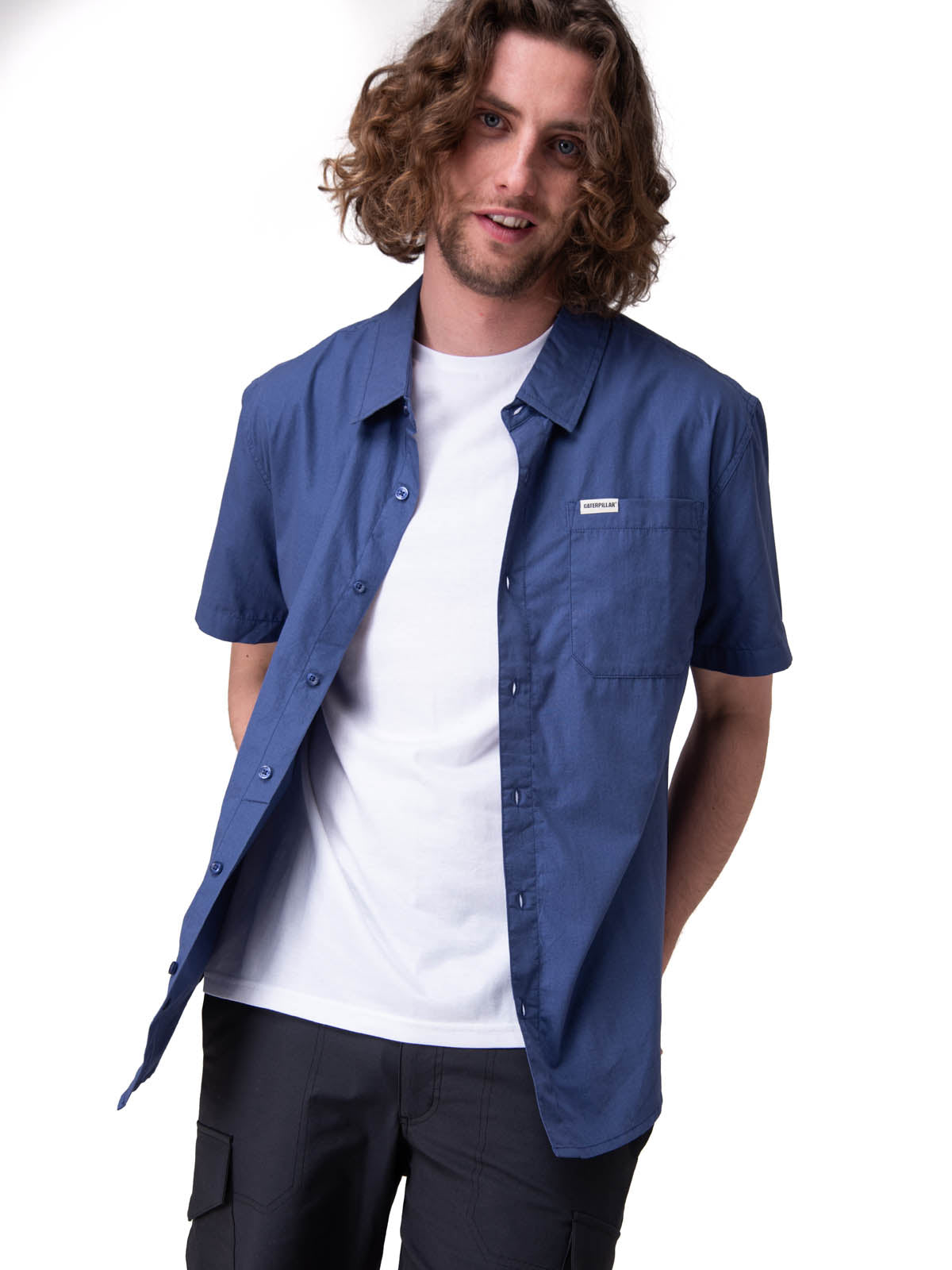Camisa Manga Corta Hombre Poplin Shirt Ii Azul