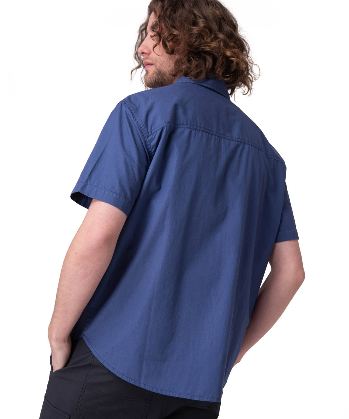 Camisa Manga Corta Hombre Poplin Shirt Ii Azul