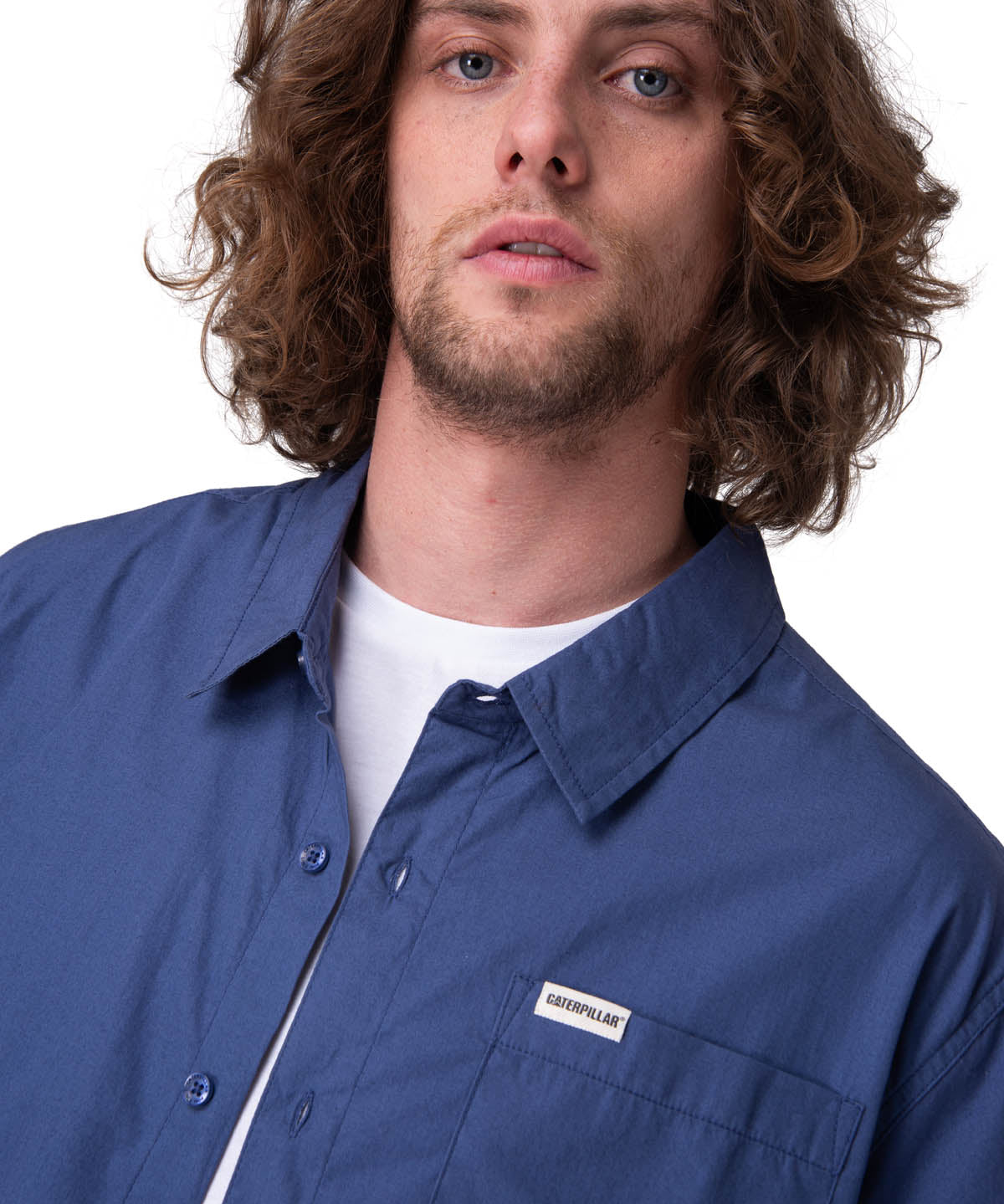 Camisa Manga Corta Hombre Poplin Shirt Ii Azul