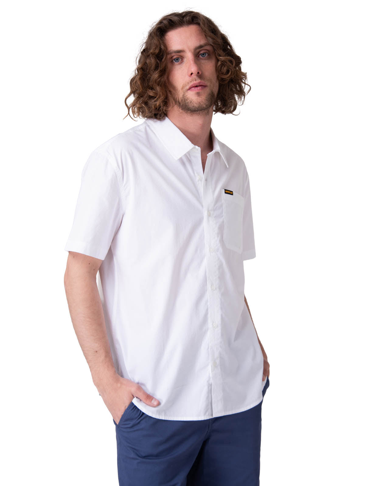 Camisa Manga Corta Hombre Poplin Shirt Ii Blanco