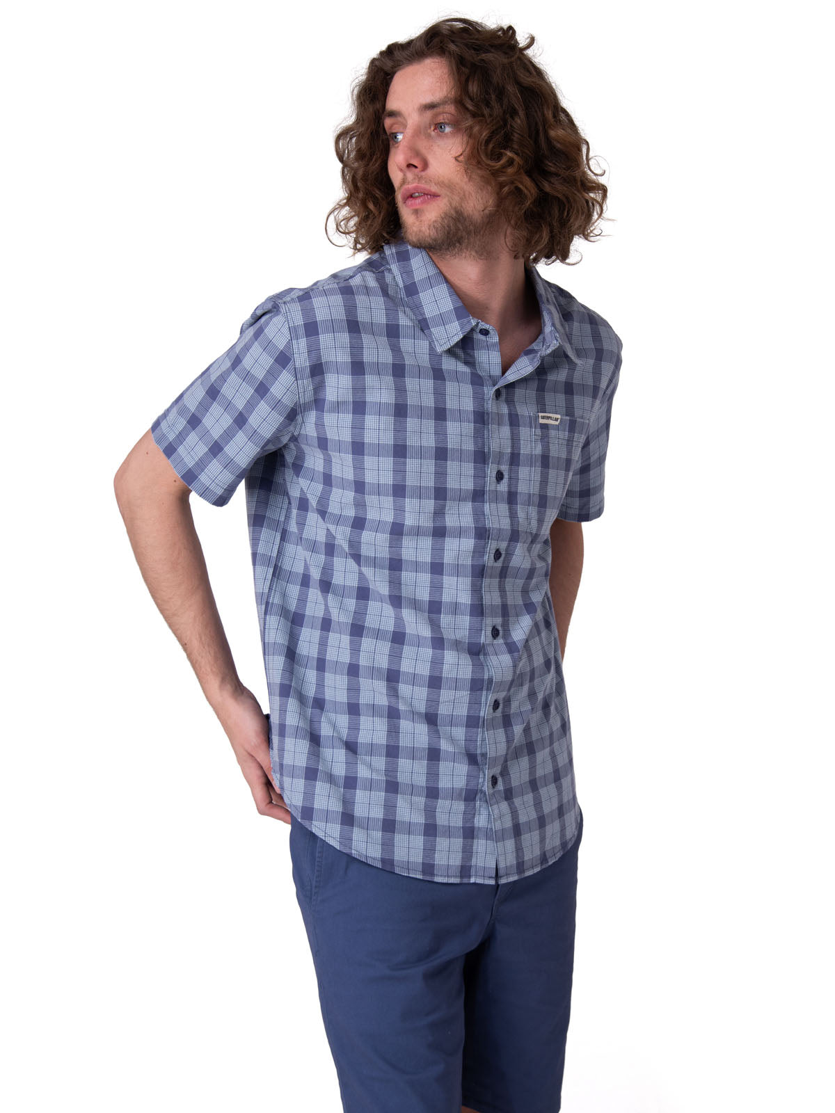 Camisa Manga Corta Hombre Poplin Shirt Ii Azul