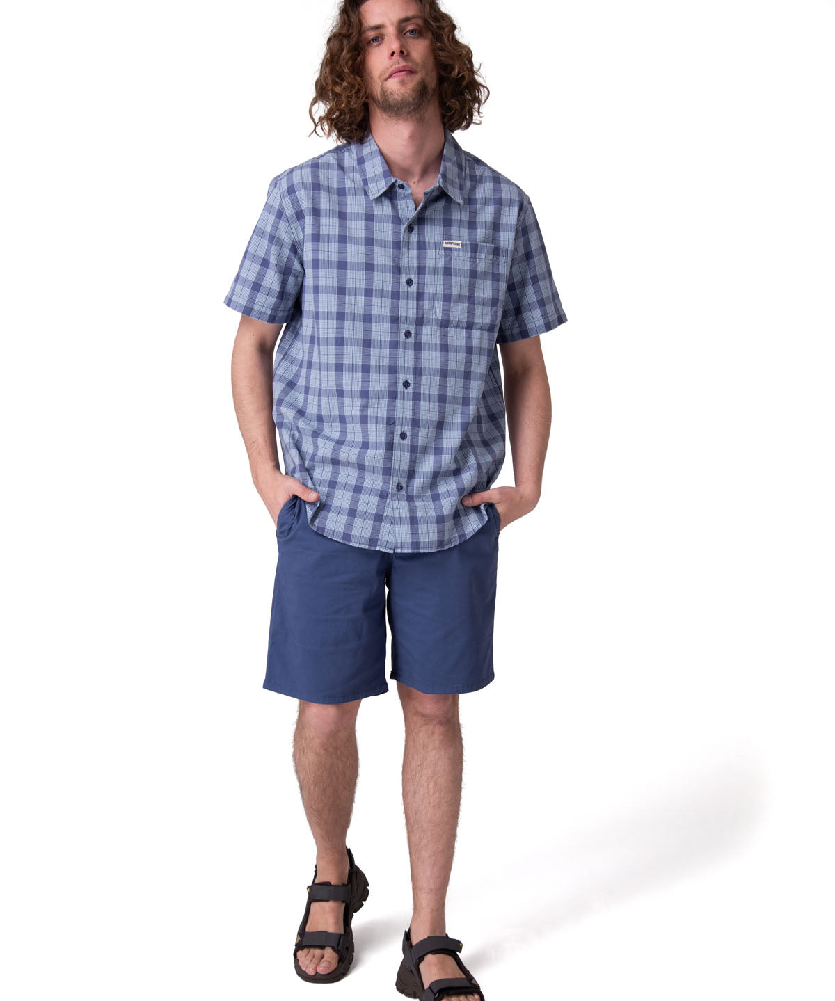 Camisa Manga Corta Hombre Poplin Shirt Ii Azul