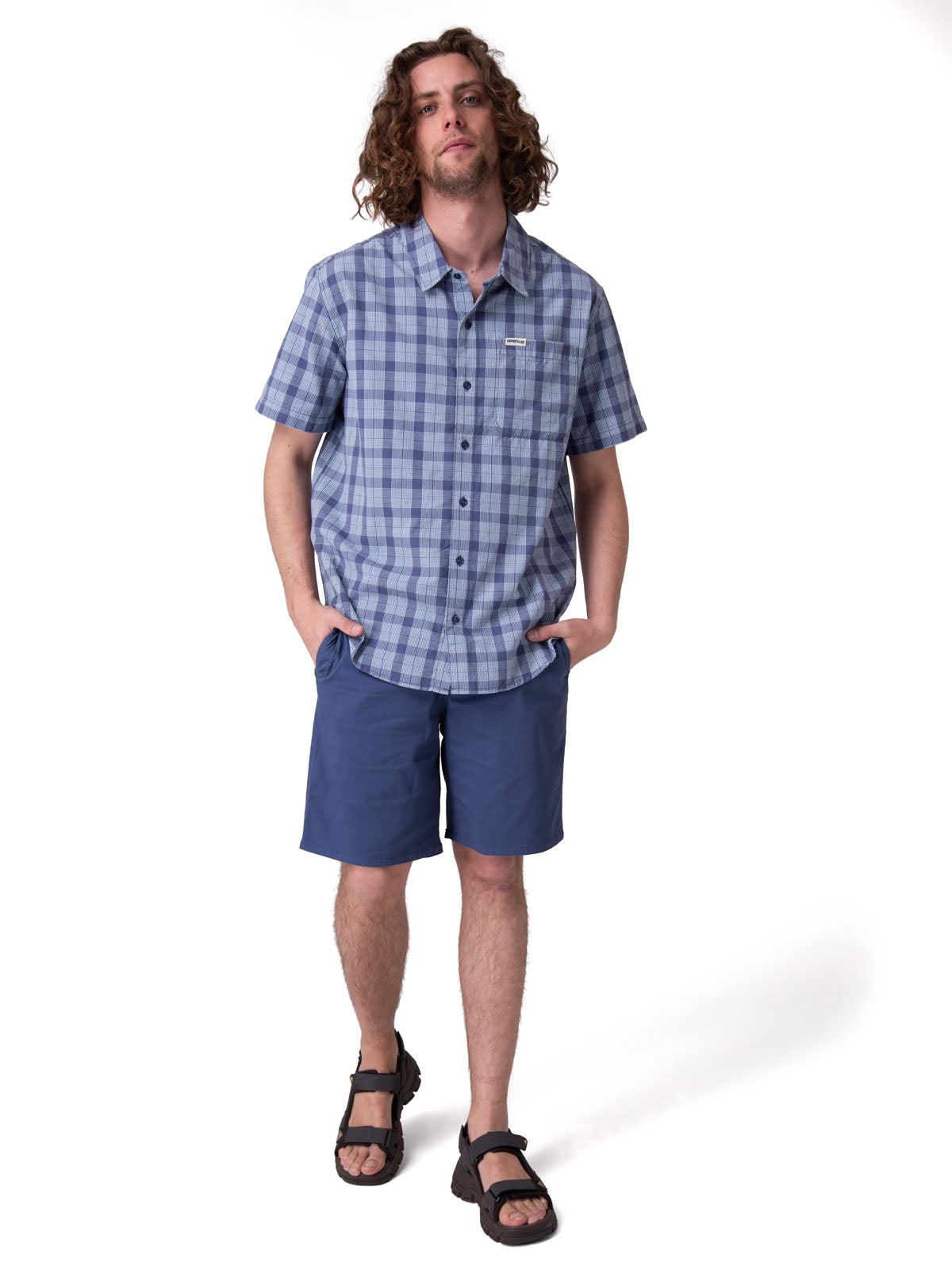 Camisa Manga Corta Hombre Poplin Shirt Ii Azul