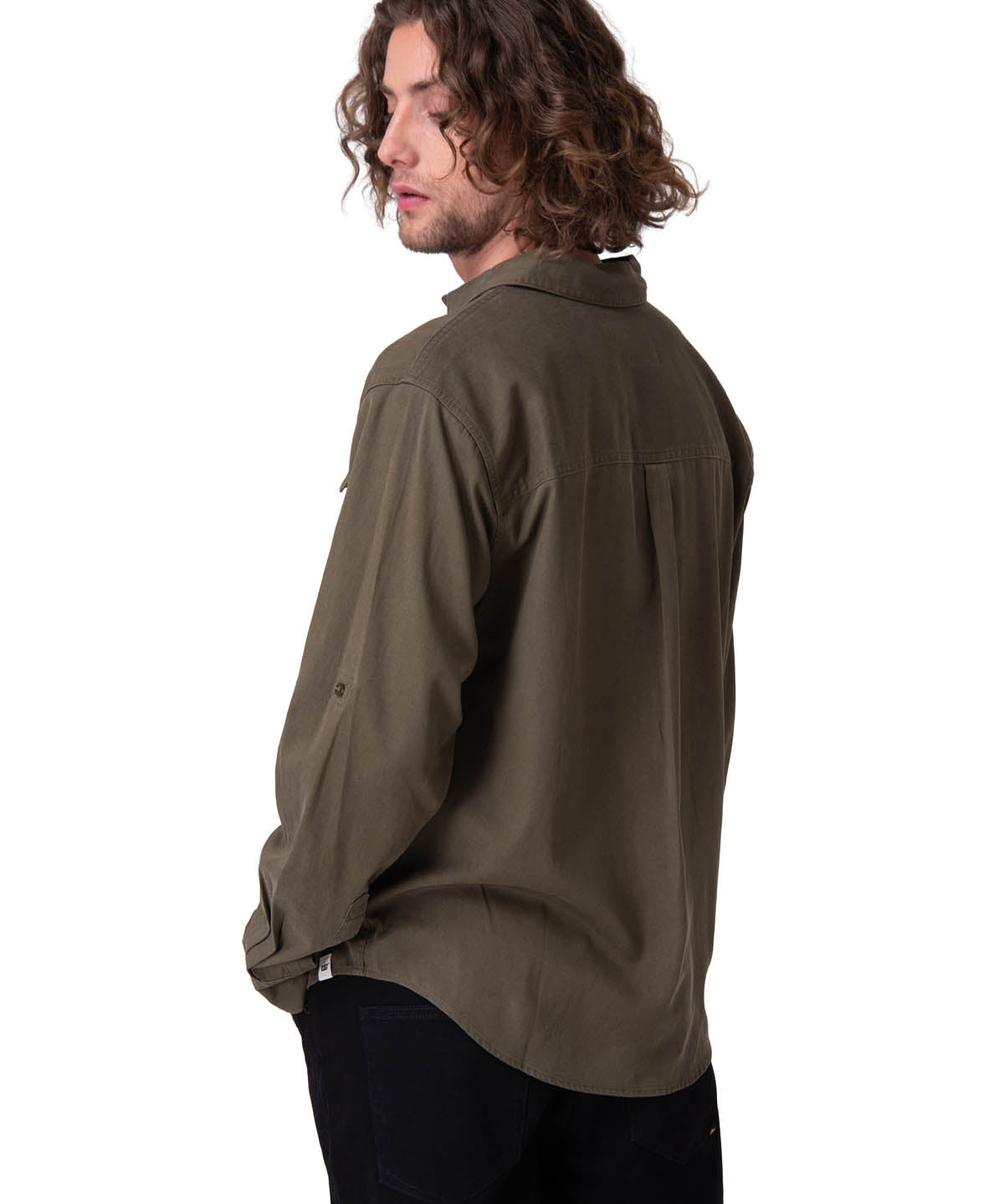 Camisa Manga Larga Hombre Tencel Blend Convert Verde