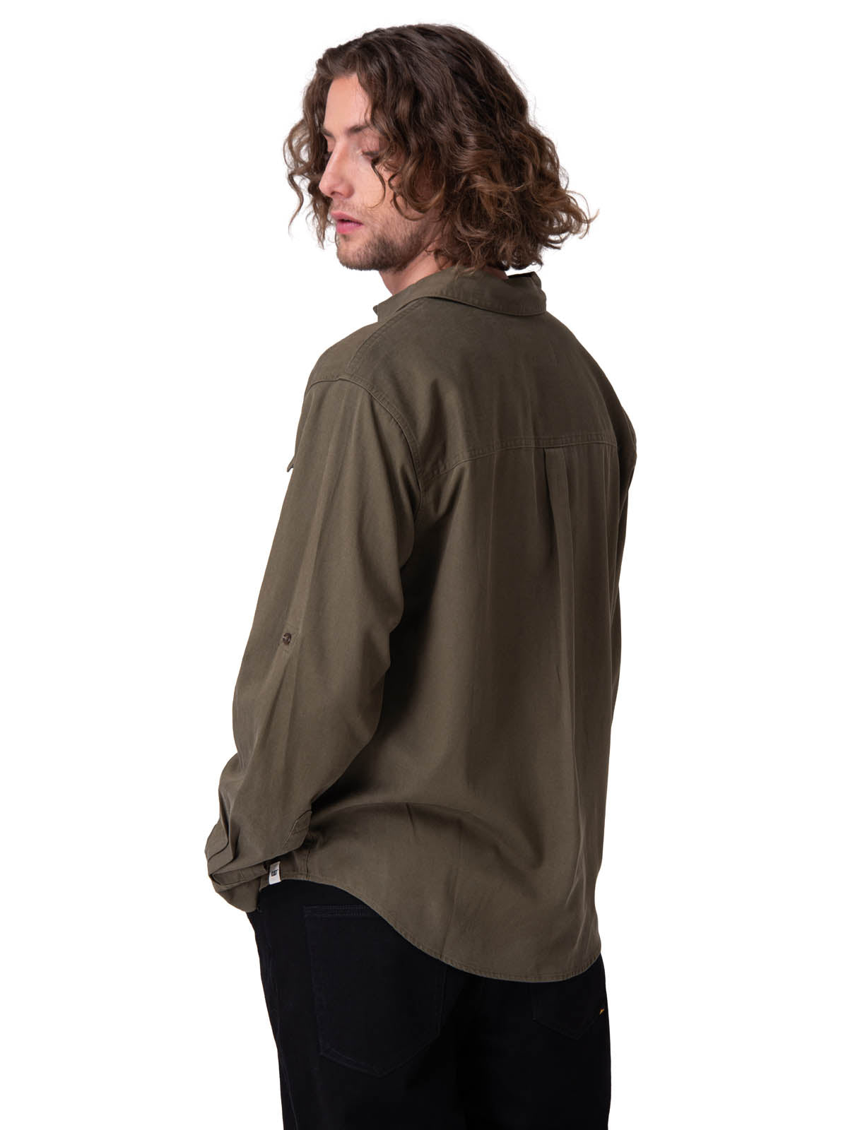 Camisa Manga Larga Hombre Tencel Blend Convert Verde