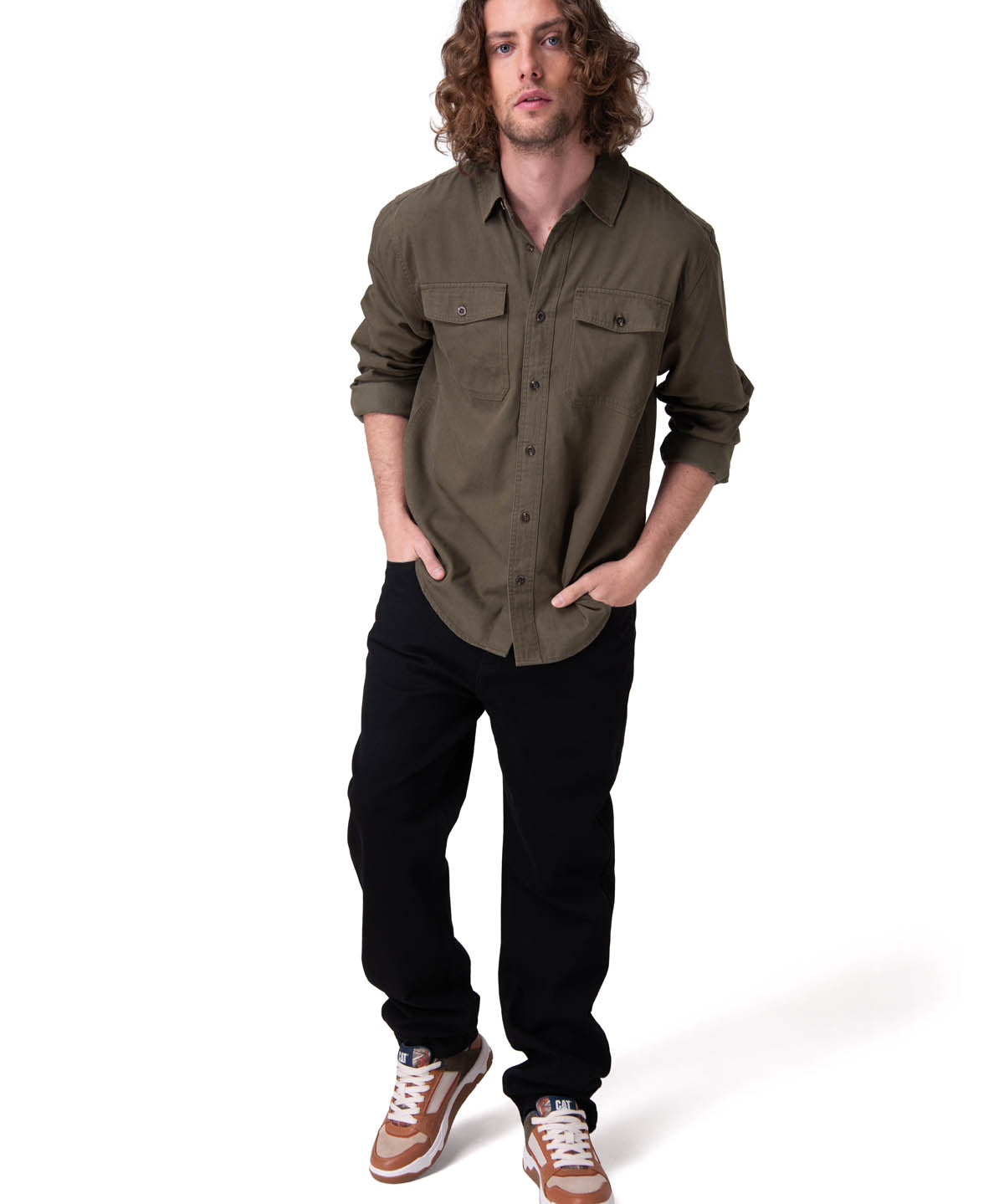 Camisa Manga Larga Hombre Tencel Blend Convert Verde