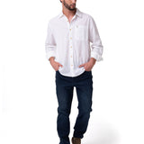 Camisa Manga Larga Hombre Lightweight Relaxed Blanco Cat
