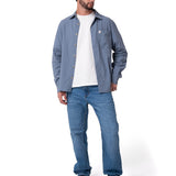 Camisa Manga Larga Hombre Lightweight Relaxed Azul Cat