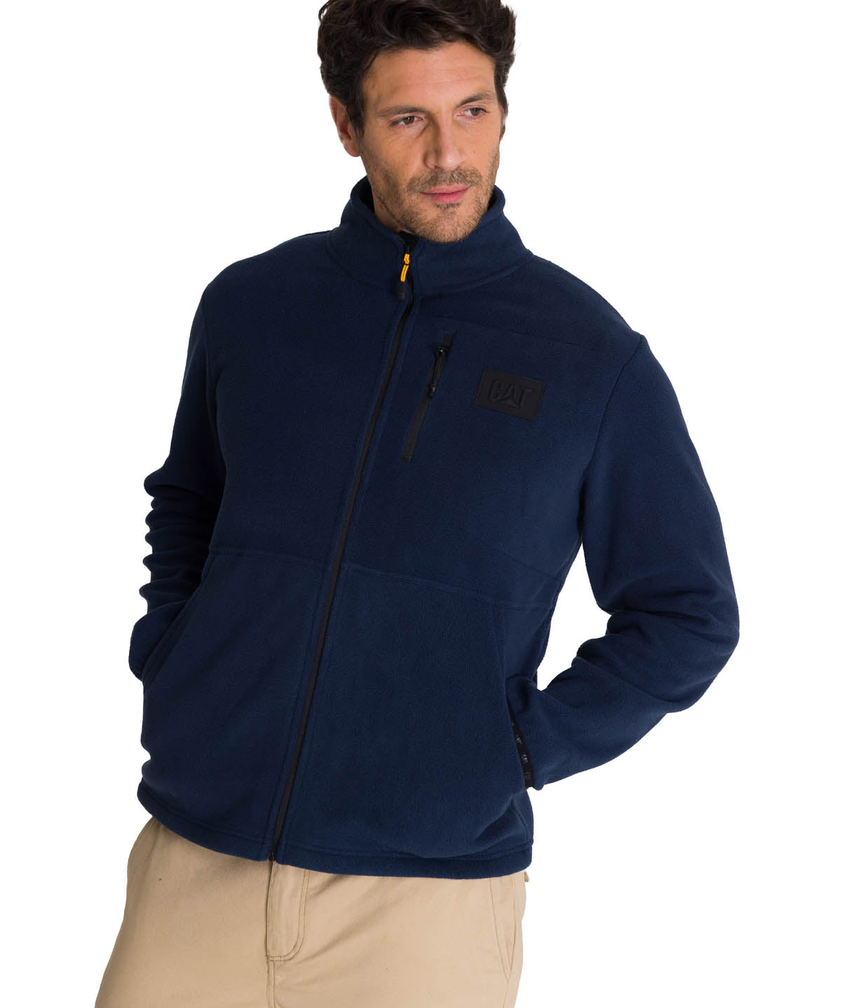 Polar Hombre Microfleece Full Zip Azul Petroleo CAT