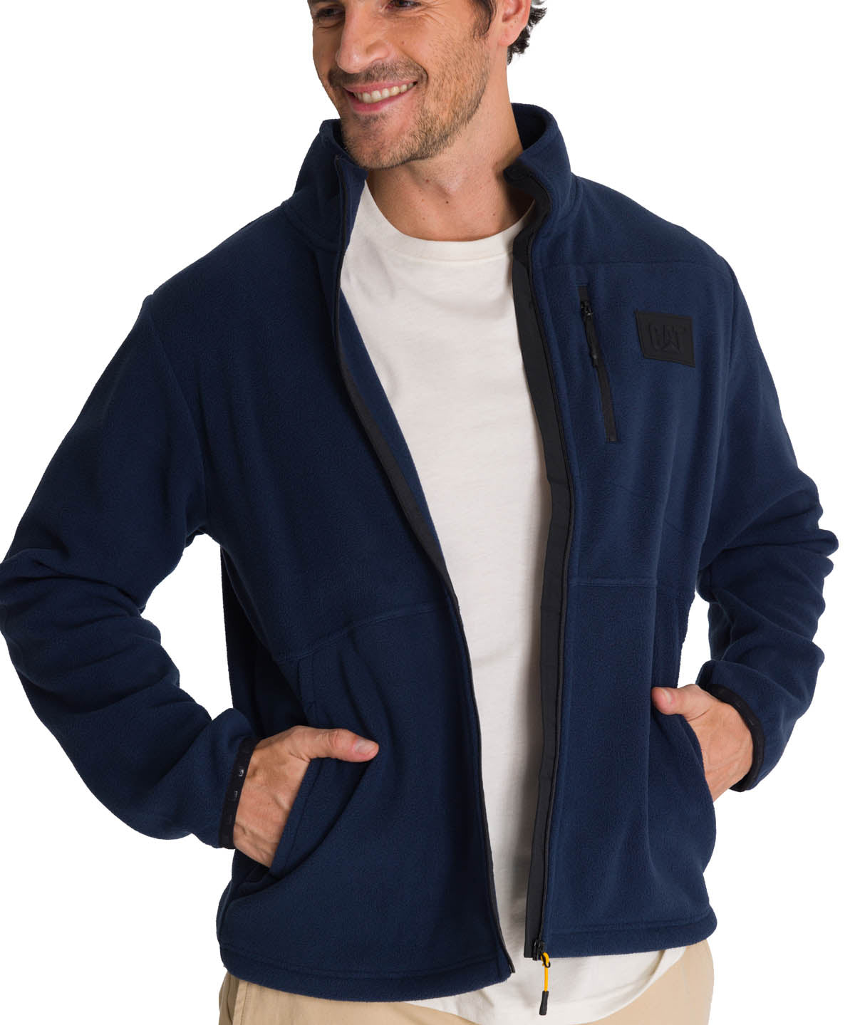 Polar Hombre Microfleece Full Zip Azul Petroleo CAT