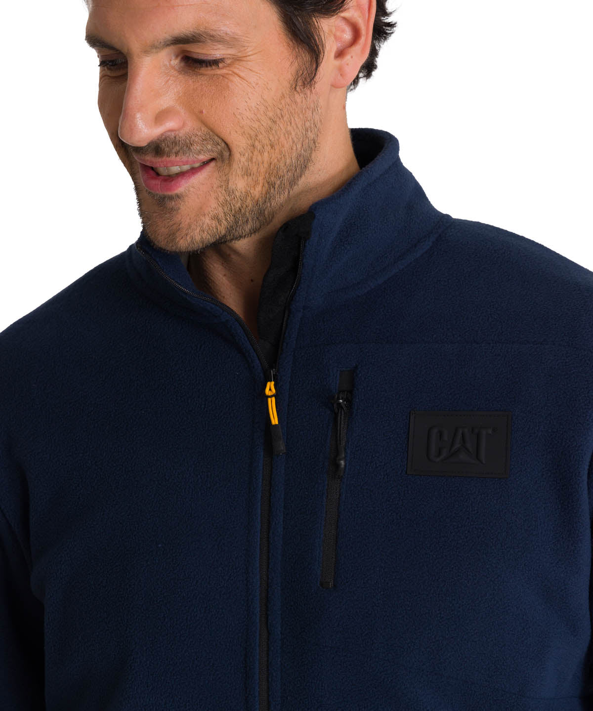 Polar Hombre Microfleece Full Zip Azul Petroleo CAT