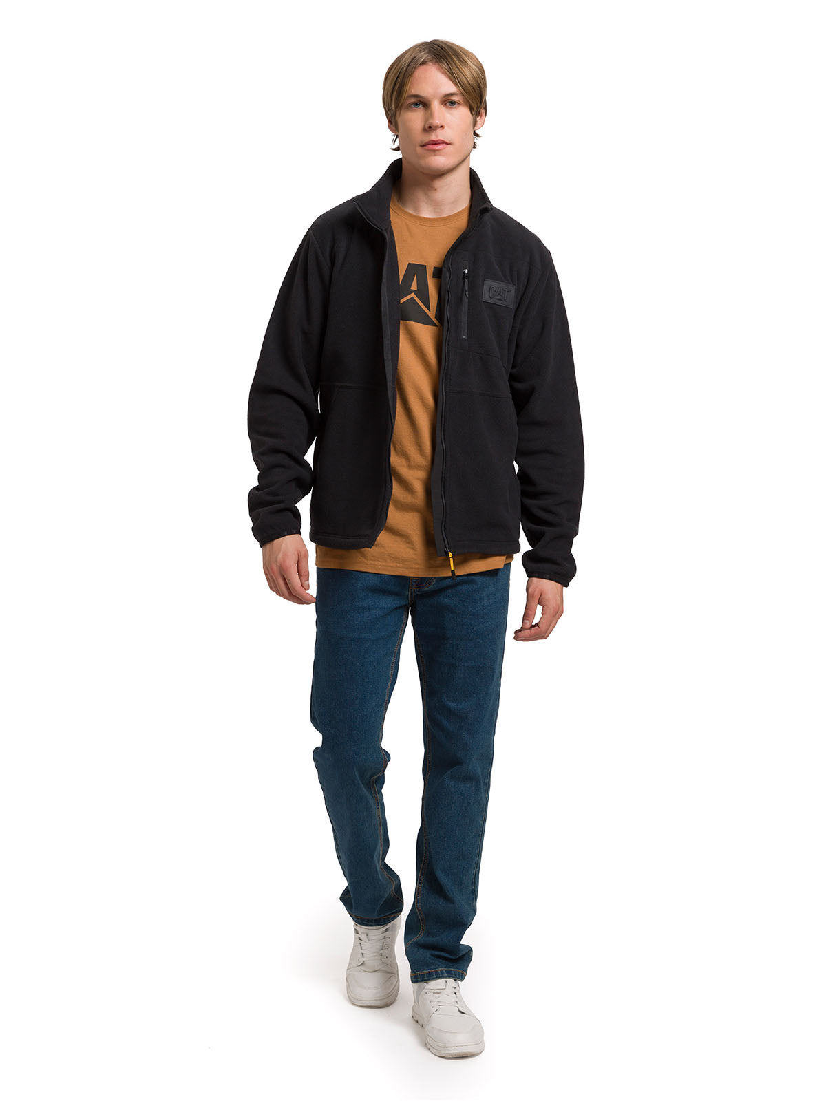 Polar Hombre Microfleece Full Zip Negro CAT