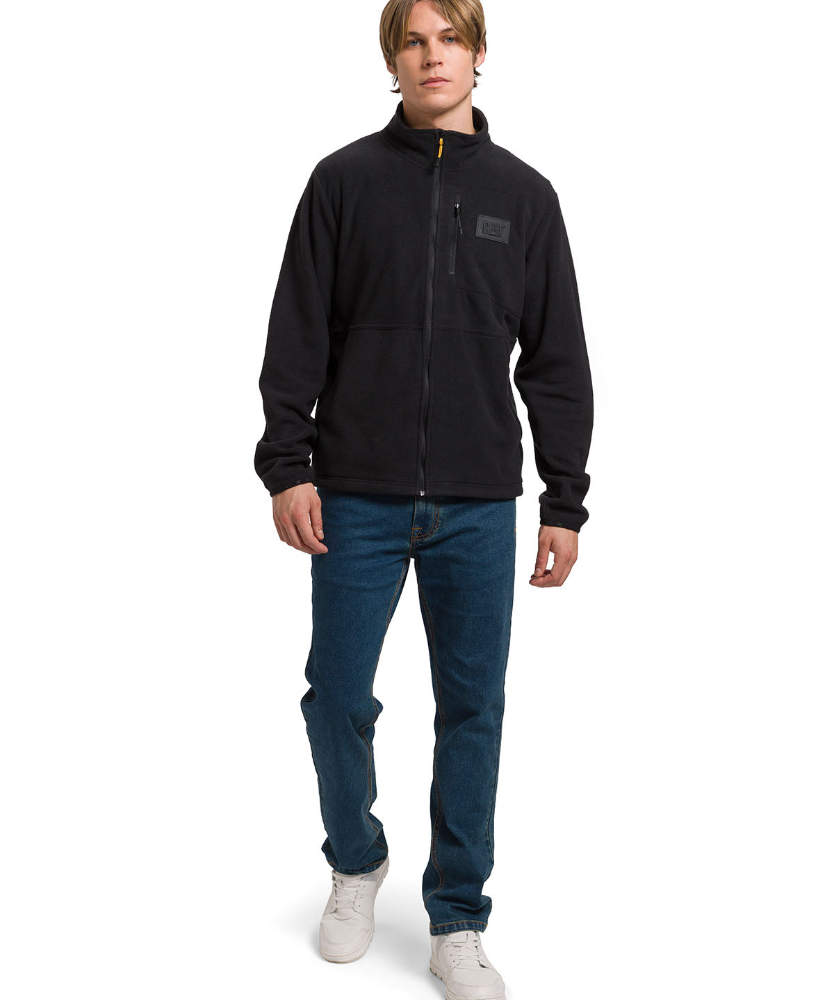 Polar Hombre Microfleece Full Zip Negro CAT