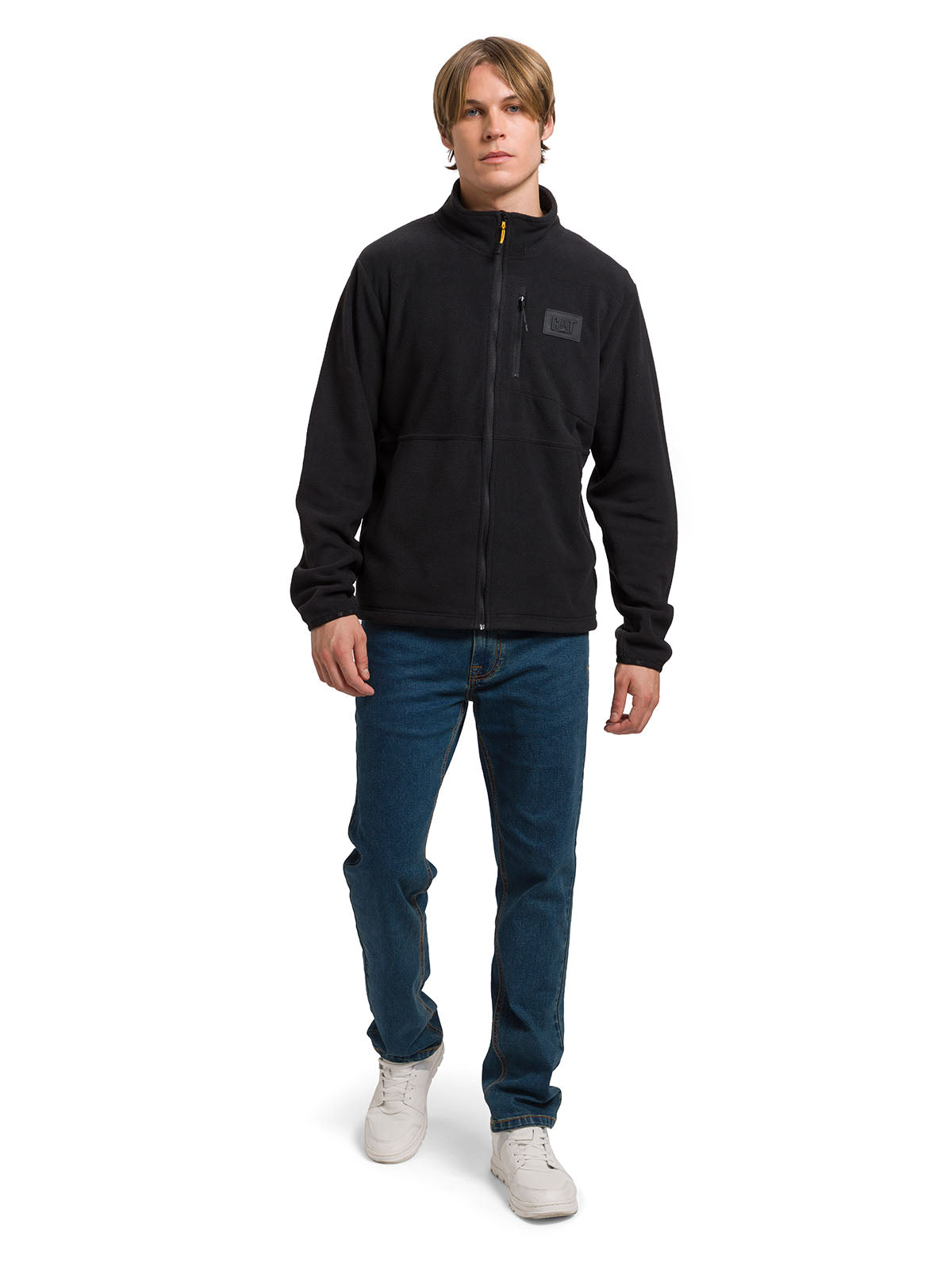 Polar Hombre Microfleece Full Zip Negro CAT