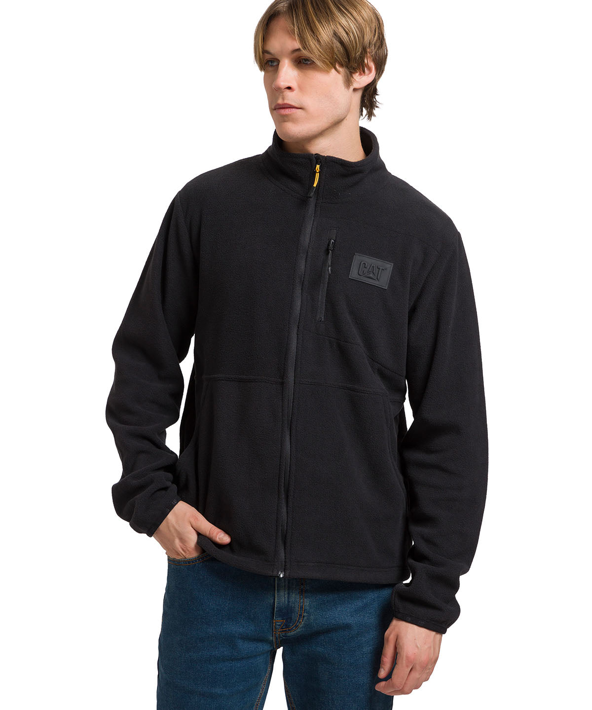 Polar Hombre Microfleece Full Zip Negro CAT