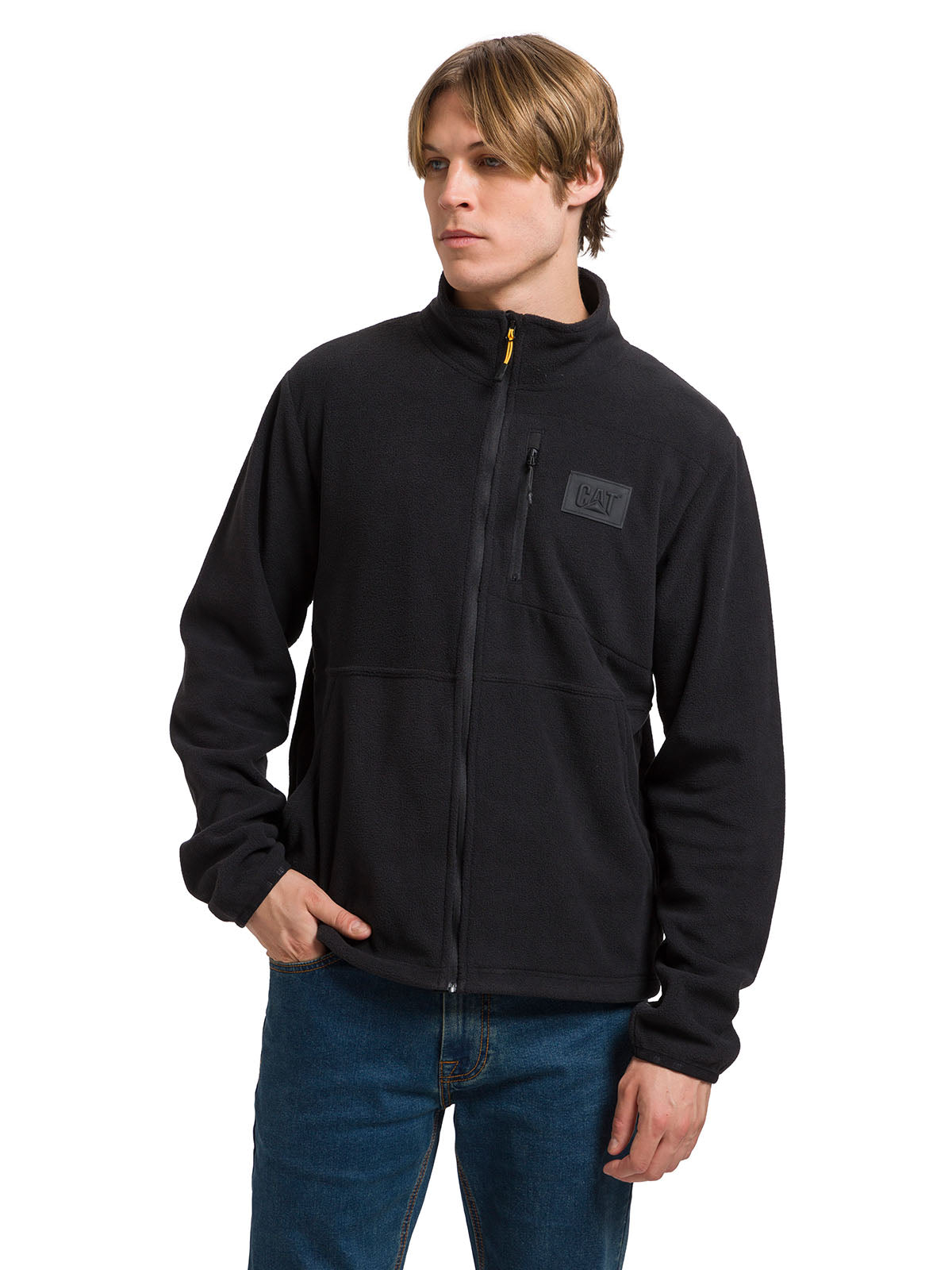 Polar Hombre Microfleece Full Zip Negro CAT