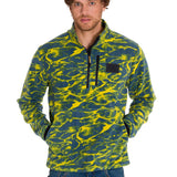 Polar Manga Larga Hombre Microfleece Quarter Zip Pullover Azul Cat