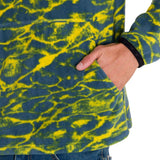 Polar Manga Larga Hombre Microfleece Quarter Zip Pullover Azul Cat