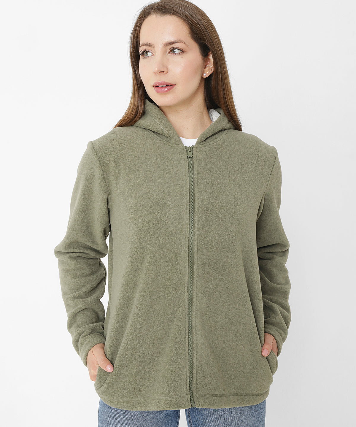 Polar Casual Mujer W Full Zip Polar Fleece Gris Cat
