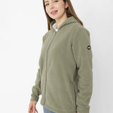 Polar Casual Mujer W Full Zip Polar Fleece Gris Cat