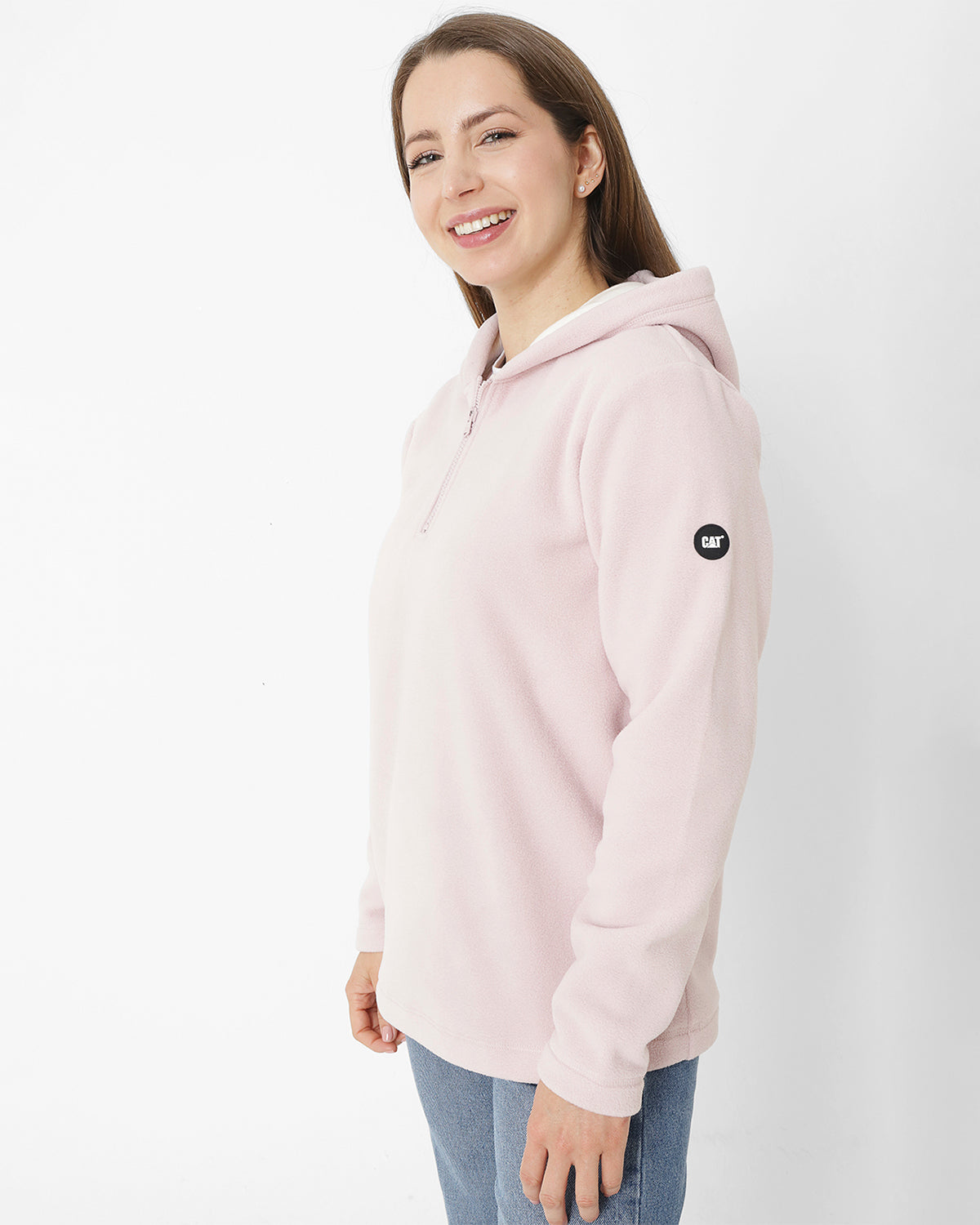 Polar Casual Mujer W Quarter Zip Polar Fleece Morado Cat