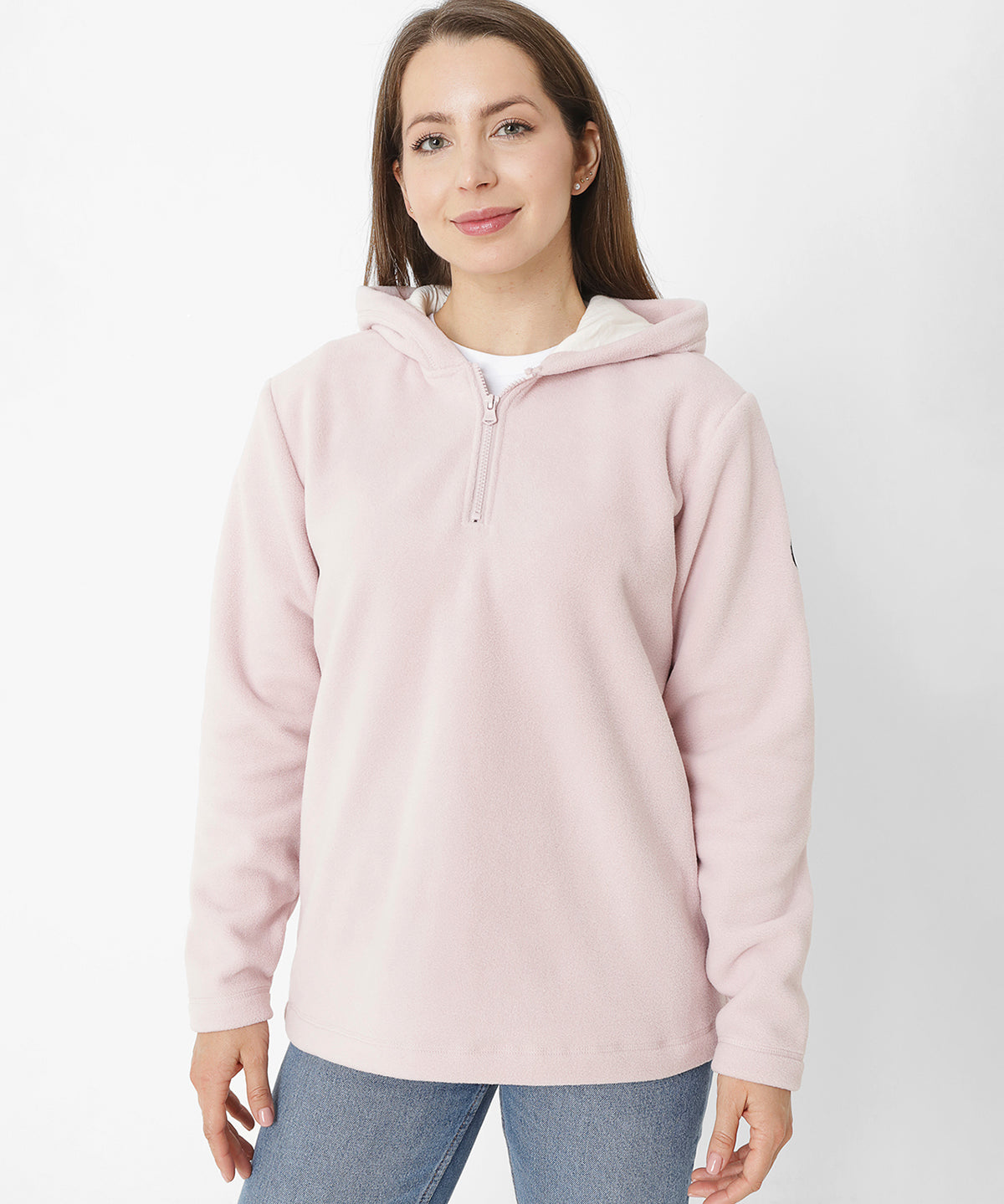 Polar Casual Mujer W Quarter Zip Polar Fleece Morado Cat