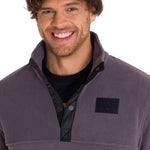 Polar Manga Larga Hombre Fleece Half Snap Gris Oscuro Cat