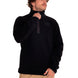 Polar Casual Hombre Polar Fleece Half Snap Jacket Negro Cat
