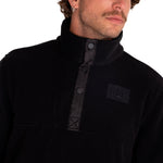 Polar Casual Hombre Polar Fleece Half Snap Jacket Negro Cat