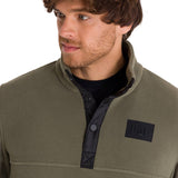 Polar Manga Larga Hombre Fleece Half Snap Oliva Cat