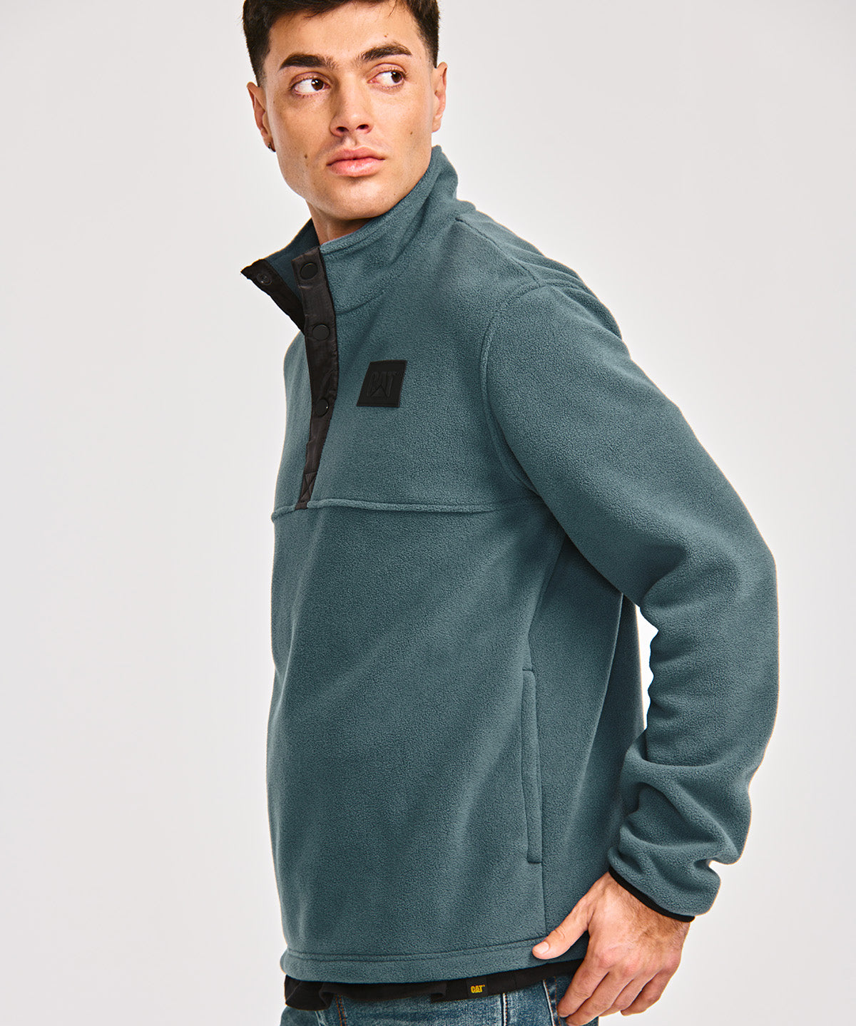 Polar Casual Hombre POLAR FLEECE HALF SNAP JACKET Azul CAT