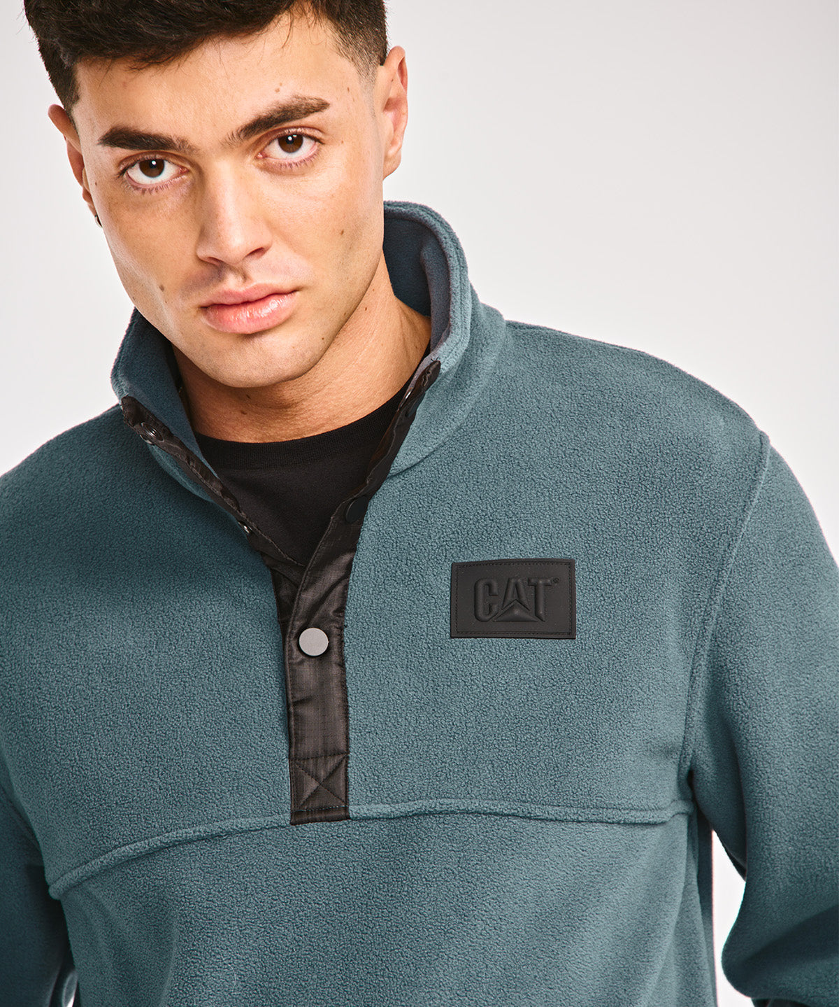 Polar Casual Hombre POLAR FLEECE HALF SNAP JACKET Azul CAT