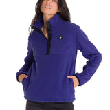 Polar Manga Larga Mujer W Polar Fleece Half Snap Po Azul Cat