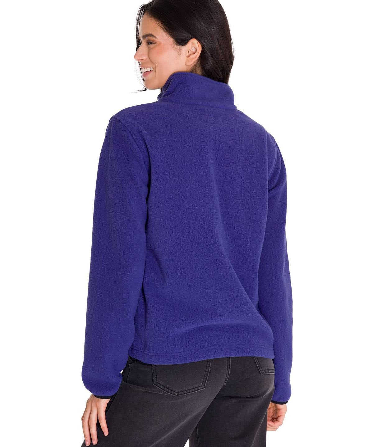 Polar Manga Larga Mujer W Polar Fleece Half Snap Po Azul Cat