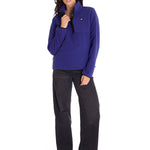 Polar Manga Larga Mujer W Polar Fleece Half Snap Po Azul Cat