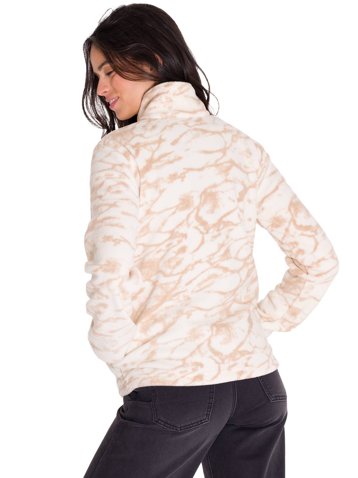 Polar Manga Larga Mujer W Polar Fleece Half Snap Po Beige Cat