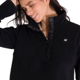 Polar Manga Larga Mujer W Polar Fleece Half Snap Po Negro Cat