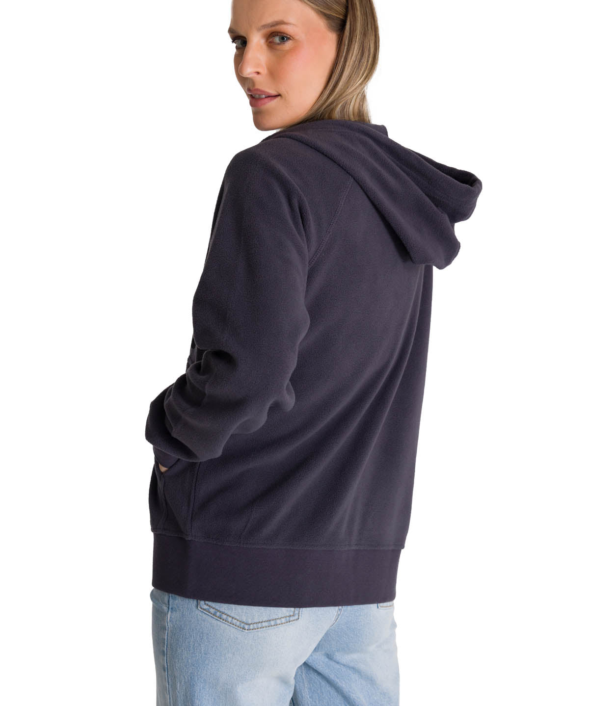 Polerón Unisex Microfleece Full Zip Gris CAT