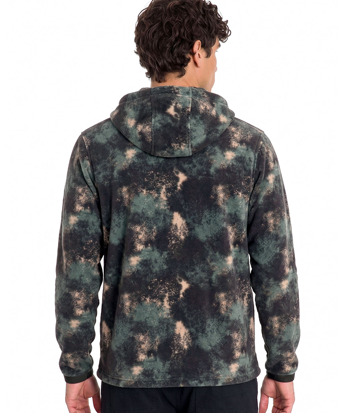 Polar Hombre Microfleece Full Zip Negro Abstracto Splatter Paint Aop2 CAT