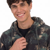 Polar Hombre Microfleece Full Zip Negro Abstracto Splatter Paint Aop2 CAT