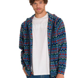 Polar Manga Larga Unisex Microfleece Full Zip Hoodie Petróleo Cat