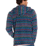 Polar Manga Larga Unisex Microfleece Full Zip Hoodie Petróleo Cat