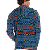 Polar Manga Larga Unisex Microfleece Full Zip Hoodie Petróleo Cat