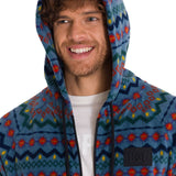 Polar Manga Larga Unisex Microfleece Full Zip Hoodie Petróleo Cat