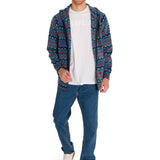 Polar Manga Larga Unisex Microfleece Full Zip Hoodie Petróleo Cat