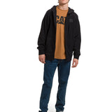 Polar Manga Larga Unisex Microfleece Full Zip Hoodie Negro Cat