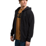 Polar Manga Larga Unisex Microfleece Full Zip Hoodie Negro Cat