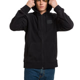 Polar Manga Larga Unisex Microfleece Full Zip Hoodie Negro Cat