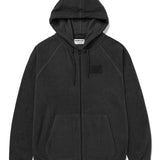 Polar Manga Larga Unisex Microfleece Full Zip Hoodie Negro Cat